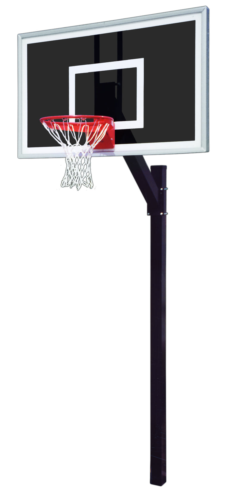 First Team Legacy Eclipse In Ground Basketball Goal - 36"x60" Smoked Tempered Glass