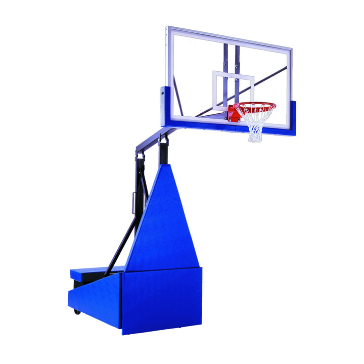 First Team Storm portable basketball goal with padded base and extended backboard support