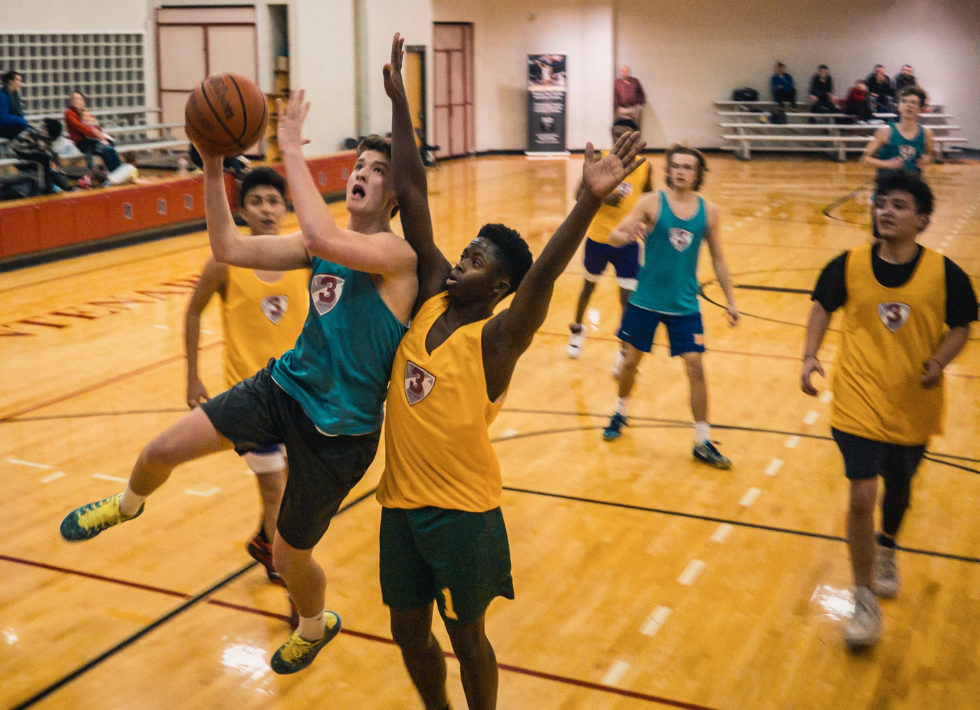 boys playing basketball