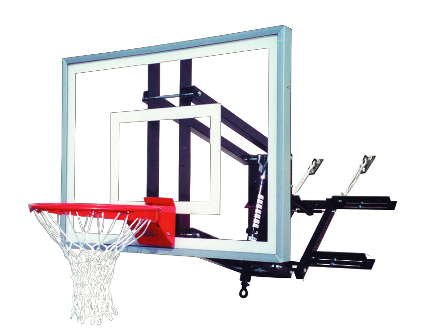 First Team RoofMaster Turbo Adjustable Basketball Goal - 36"x54" Tempered Glass