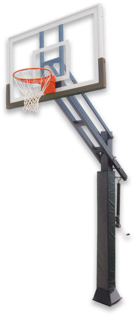 Ironclad Triple Threat In Ground Basketball Goal - 36"x60" Tempered Glass - 5" pole