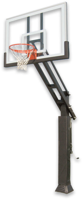 Ironclad Triple Threat In Ground Basketball Goal - 42" x 60" Tempered Glass - 6" pole