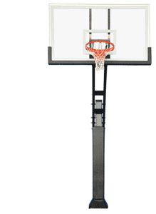 Ironclad Triple Threat In Ground Basketball Goal - 42" x 60" Tempered Glass - 6" pole