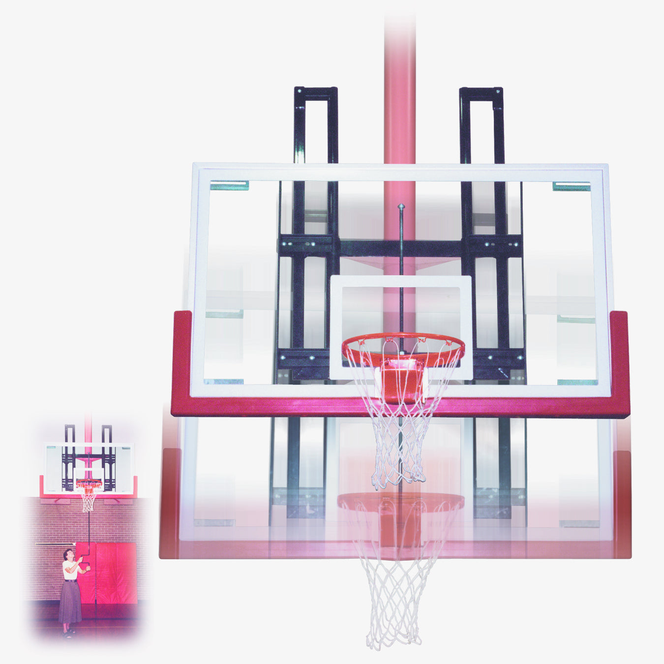 First Team FT300 Basketball Backboard Height Adjuster - 20"x35" Mounting