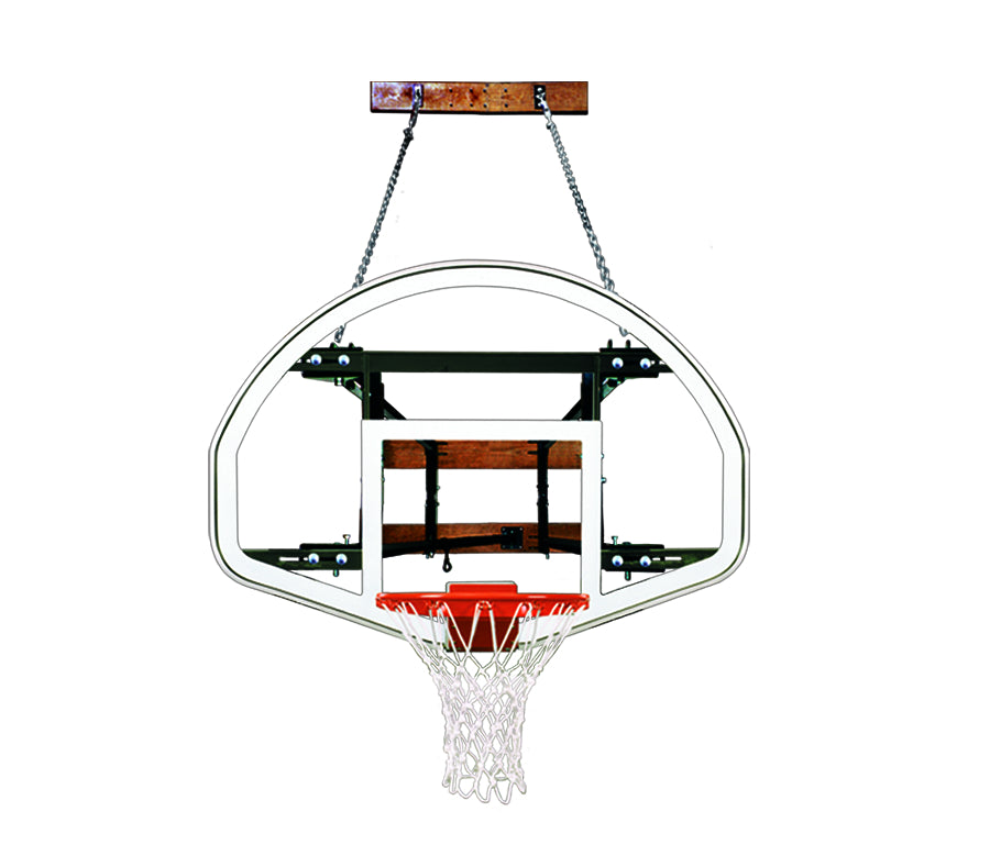 First Team FoldaMount82 Advantage Wall Mounted Basketball Goal - 39"x54" Tempered Glass