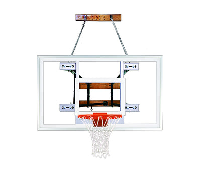 First Team FoldaMount82 Pro Wall Mounted Basketball Goal - 36"x60" Tempered Glass