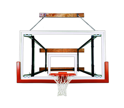 First Team FoldaMount82 Victory Wall Mounted Basketball Goal - 42" x72" Tempered Glass