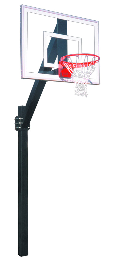 First Team Legend Jr Ultra In Ground Basketball Goal - 36"x54" Tempered Glass