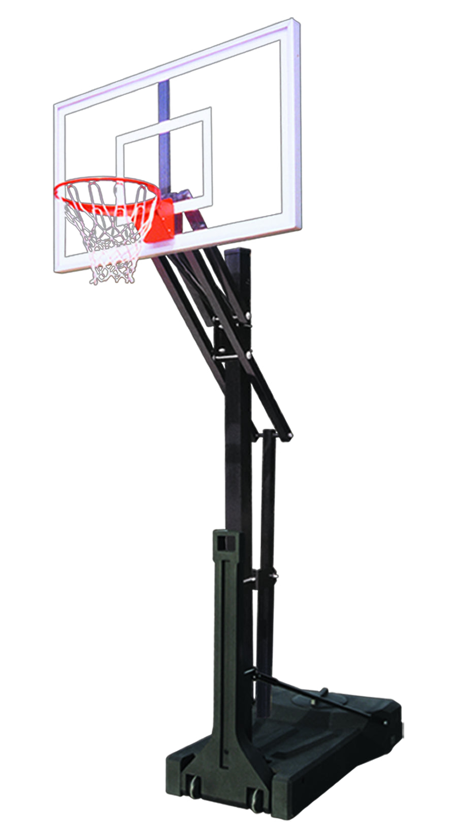 First Team OmniSlam Nitro Portable Basketball Goal - 36"x60" Tempered Glass