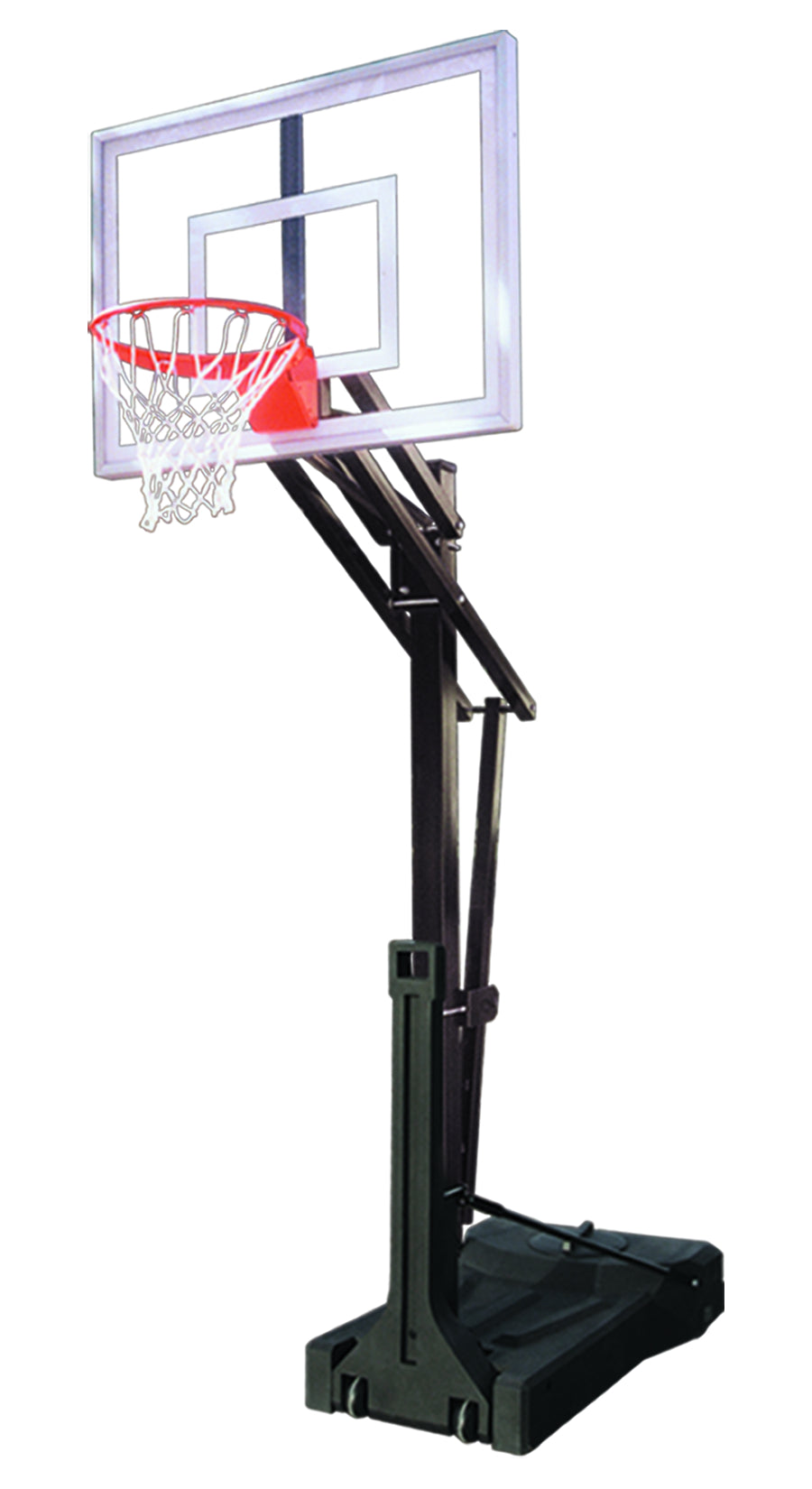 First Team OmniSlam Turbo Portable Basketball Goal - 36"x54" Tempered Glass