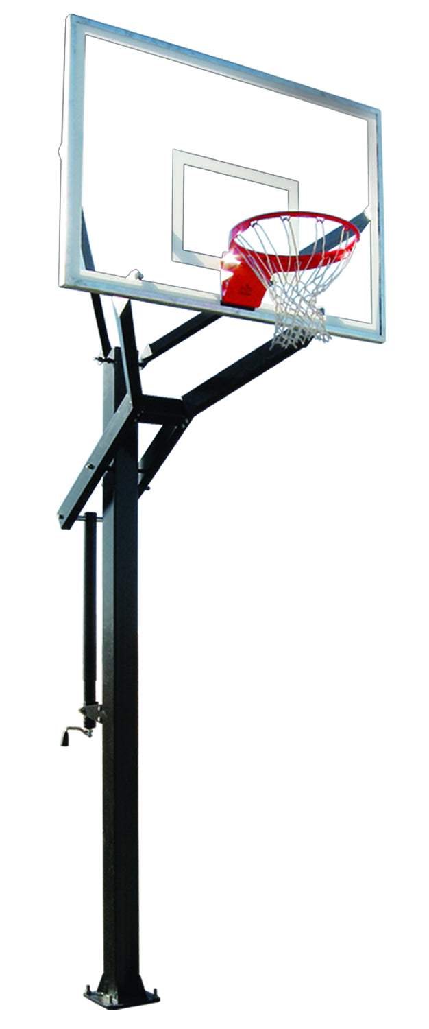First Team PowerHouse 560 In Ground Basketball Goal - 42" x60" Tempered Glass