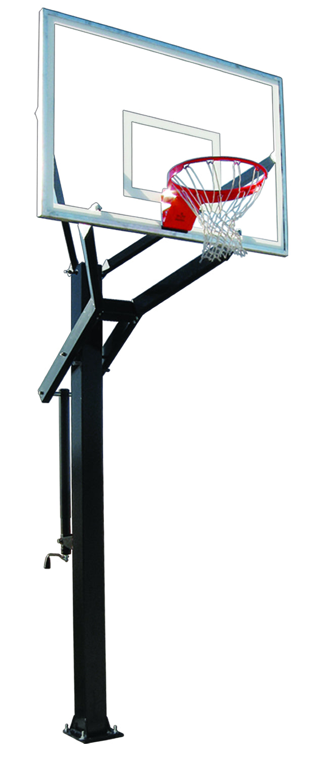 First Team PowerHouse 660 In Ground Basketball Goal - 42" x 60" Tempered Glass Backboard