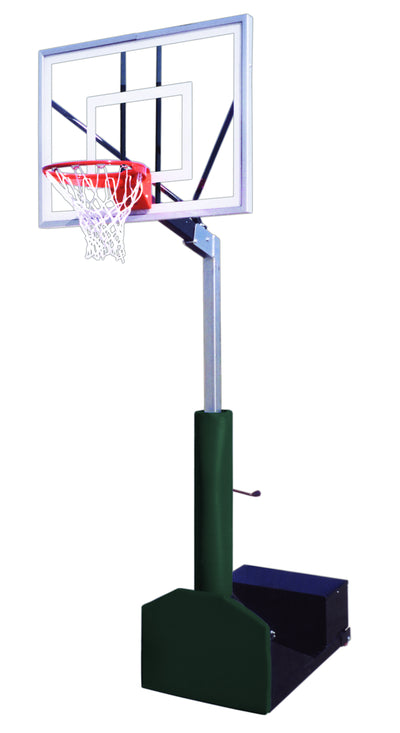 First Team Rampage Turbo Portable Basketball Goal - 36"x54" Tempered Glass