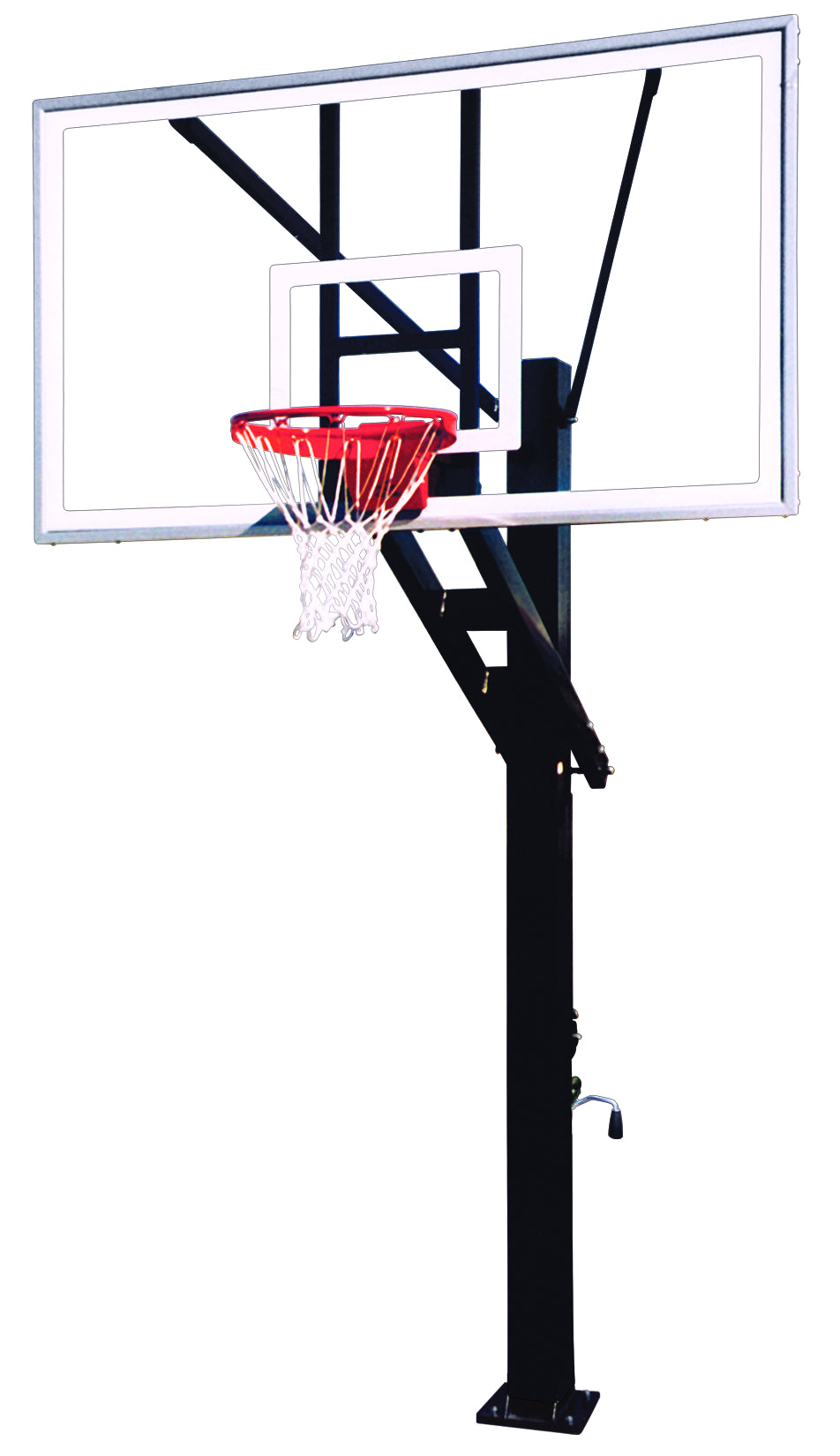 First Team Stainless Olympian Arena In Ground Basketball Goal - 42"x72" Tempered Glass