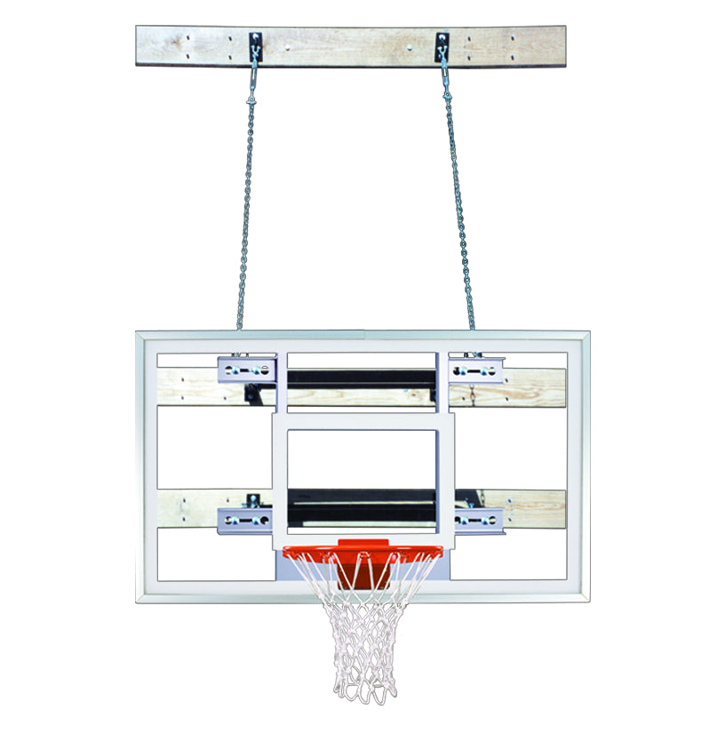 First Team SuperMount23 Pro Wall Mounted Basketball Goals - 36"x60" Tempered Glass
