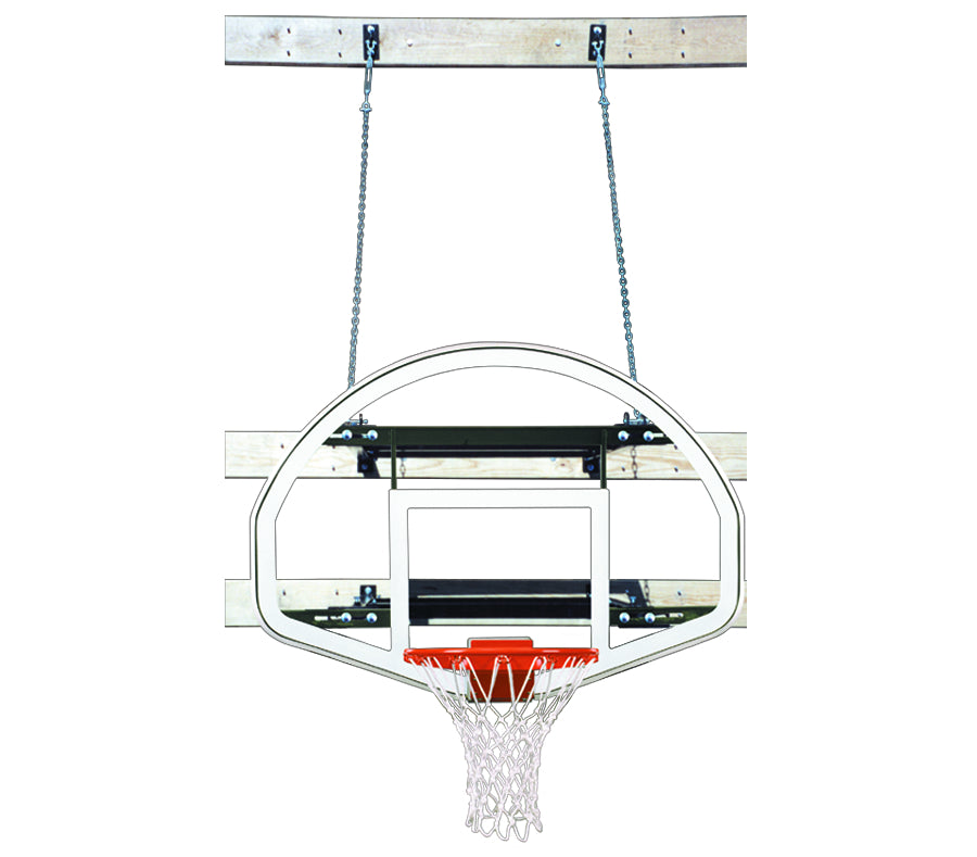 First Team SuperMount46 Advantage Wall Mounted Basketball Goal - 39"x54" Tempered Glass