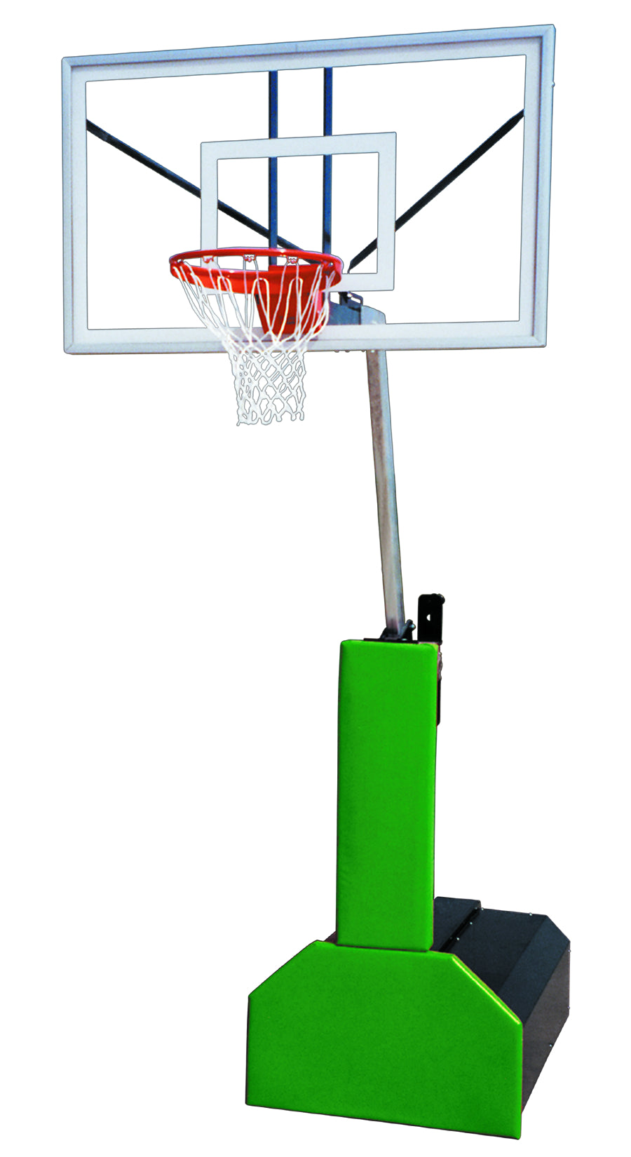 First Team Thunder Pro Portable Basketball Goal - 36"x60" Tempered Glass