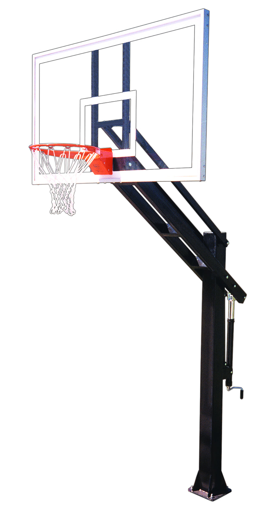 First Team Titan Arena In Ground Basketball Goal - 42"x72" Tempered Glass
