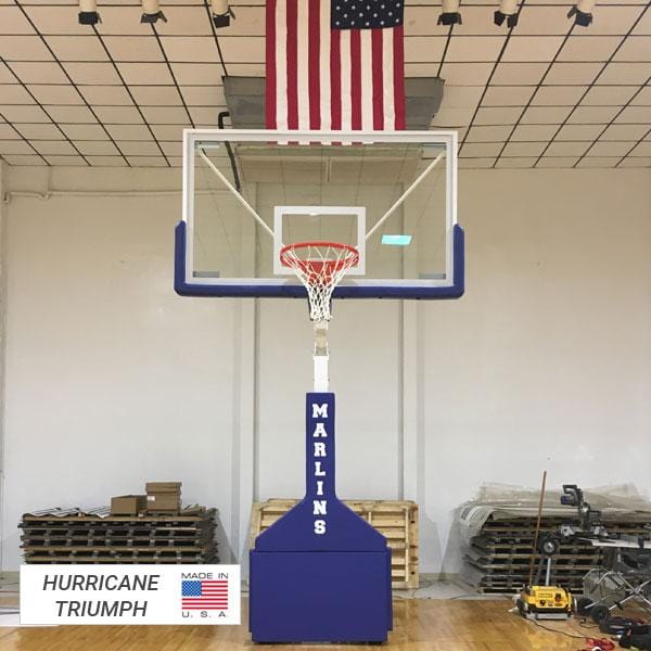 First Team Hurricane Portable Basketball Goal - 42"x72" Tempered Glass